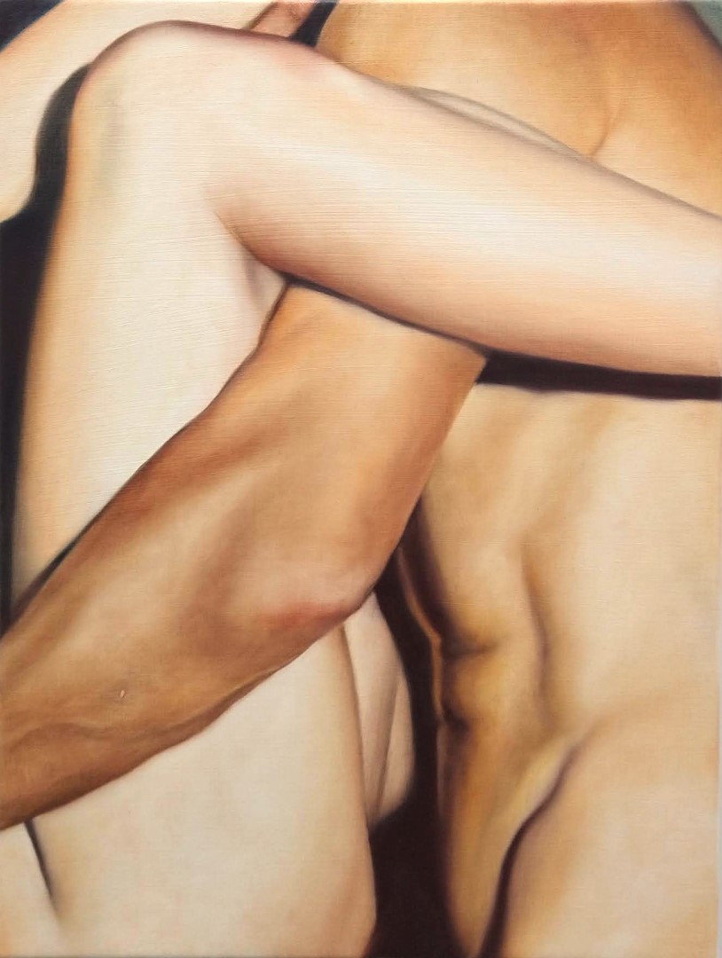 The Couple 2 (2024), 40 x 30 cm, oil on linen (private collection)